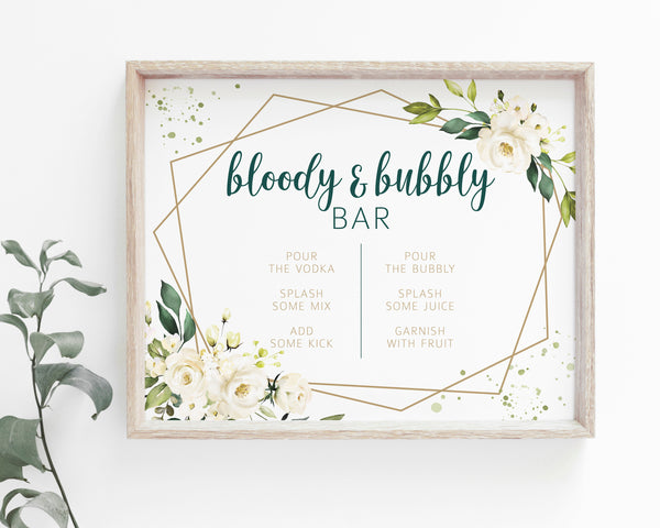 Bloody & Bubbly Bar Sign