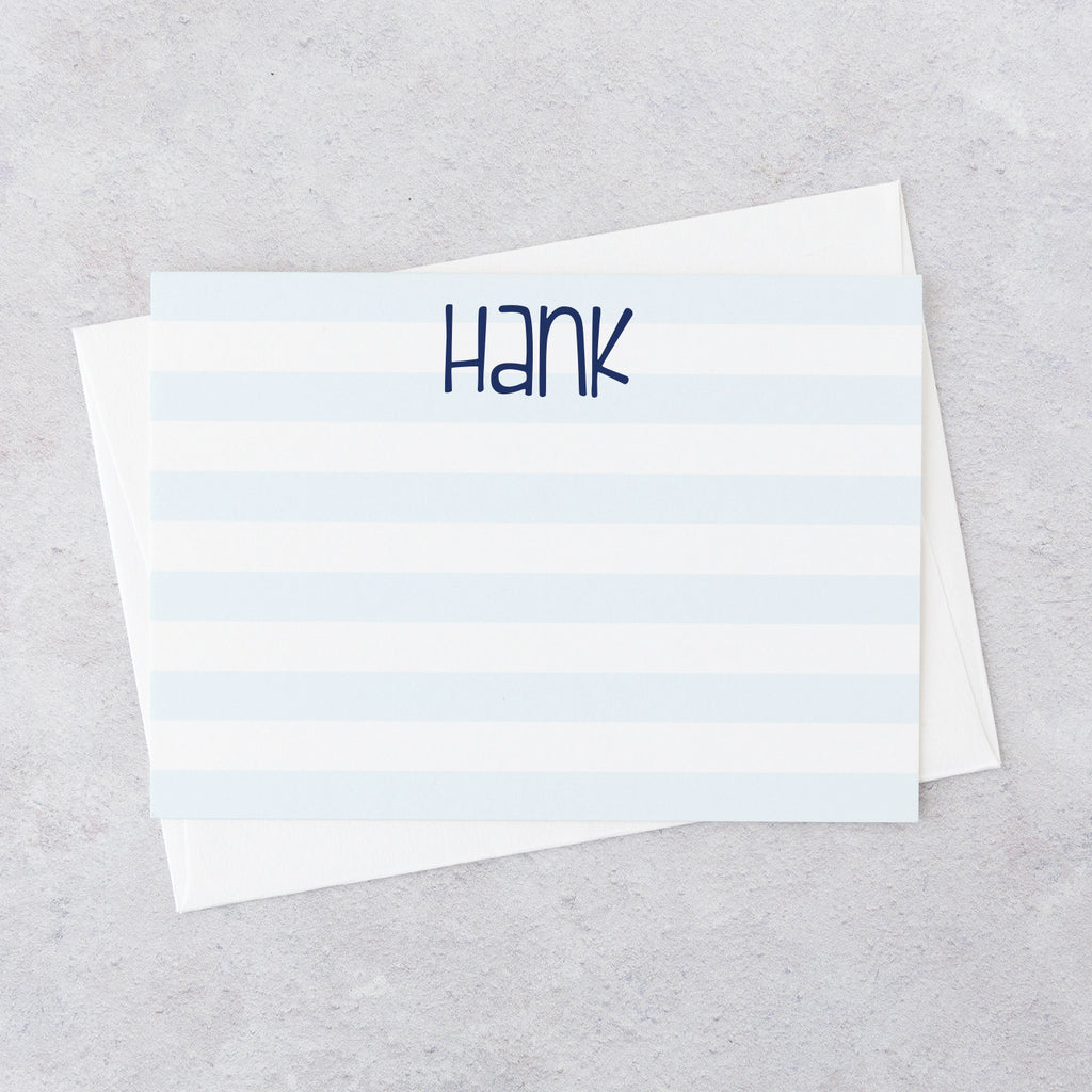Blue Stripe Notecards