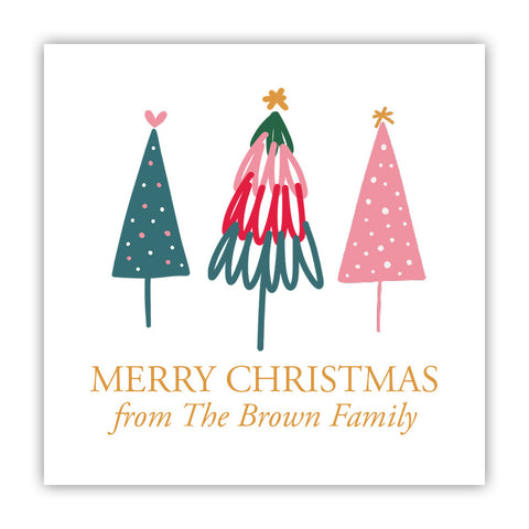 Modern Tree Personalized Stickers