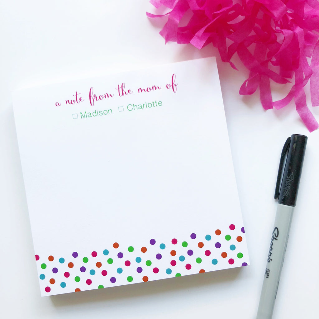 Polka Dot Mom Notepad