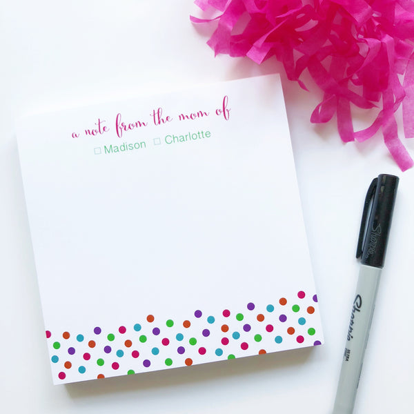 Polka Dot Mom Notepad