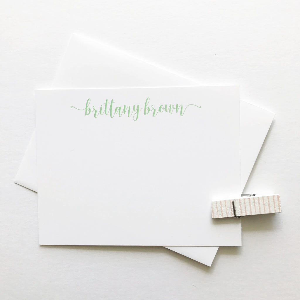 Swirly Name Notecards