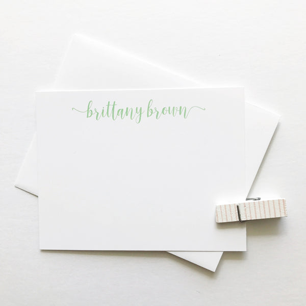 Swirly Name Notecards