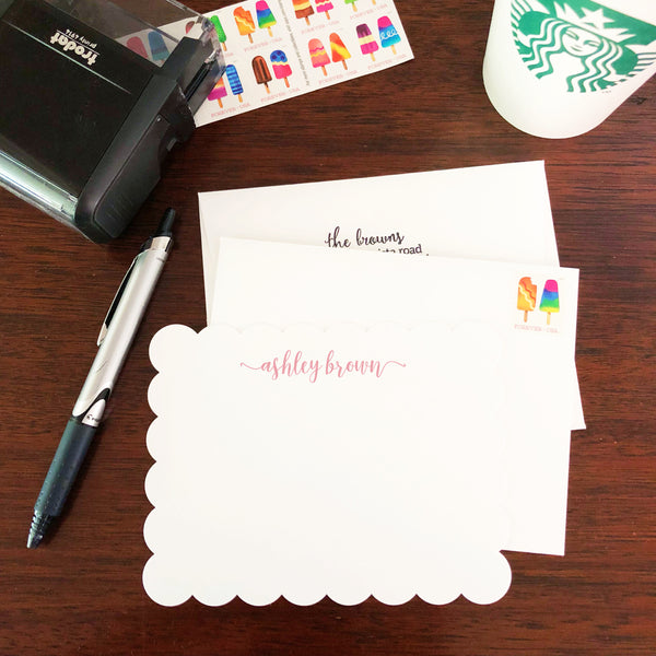 Scalloped Edge Notecard