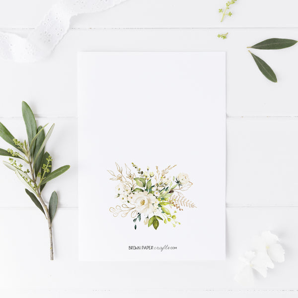 Floral & Gold Bridal Shower Invitation