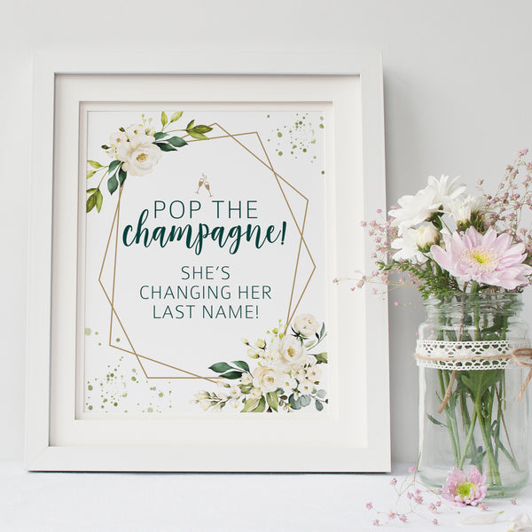 Pop The Champagne Sign