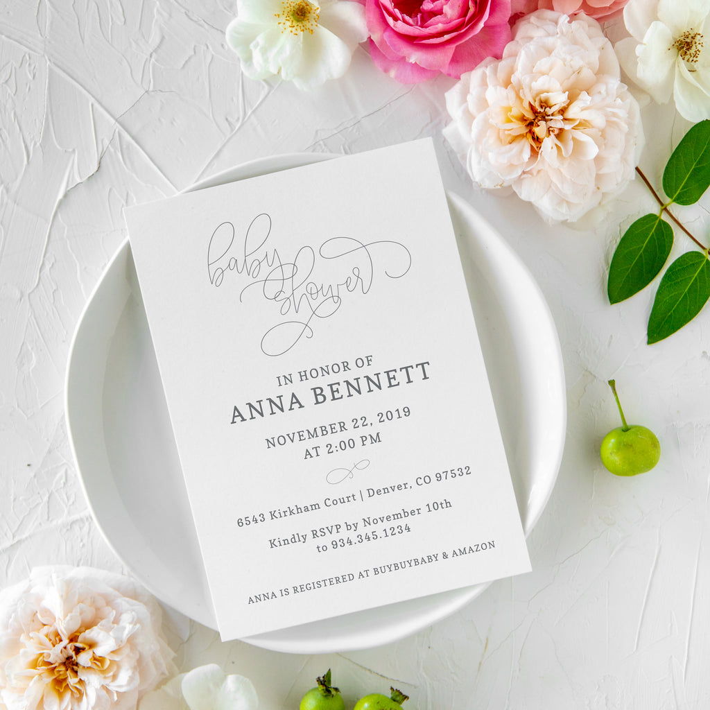 Neutral Baby Shower Invitation