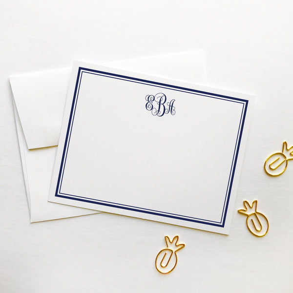 Monogram Border Notecard
