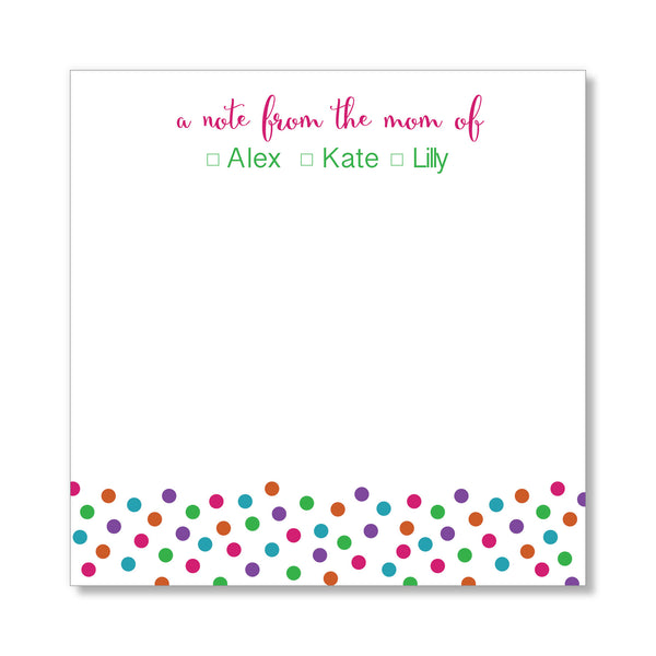 Polka Dot Mom Notepad