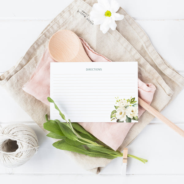 Floral Recipe Cards