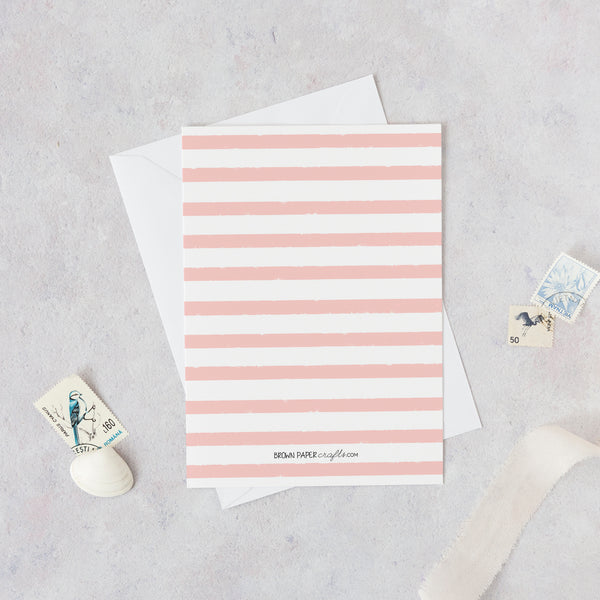 Floral & Stripe Bridal Shower Invitation