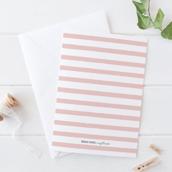 Floral & Stripe Bridal Shower Invitation