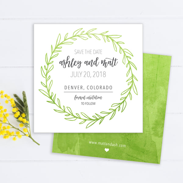 Green Floral Wreath