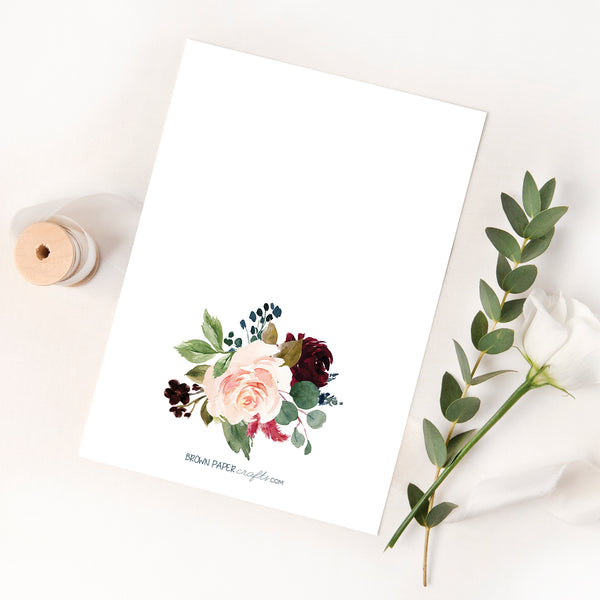 Winter Floral Bridal Shower Invitation