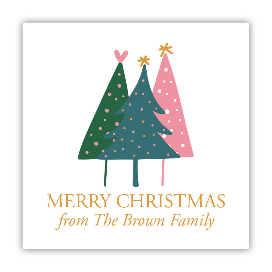 Personalized Christmas Tree Stickers – Brown Paper Crafts