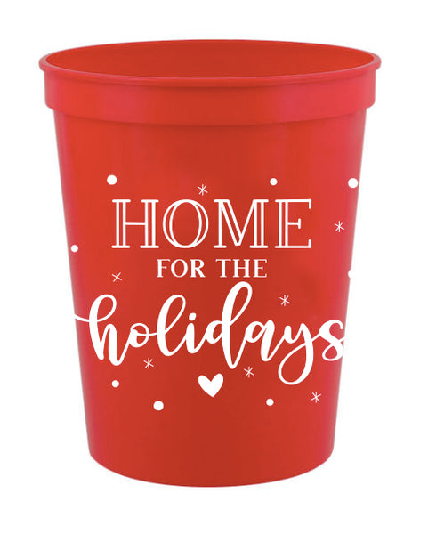 Home For The Holidays Party Cups