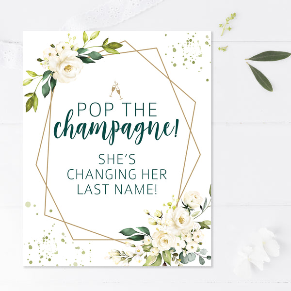 Pop The Champagne Sign