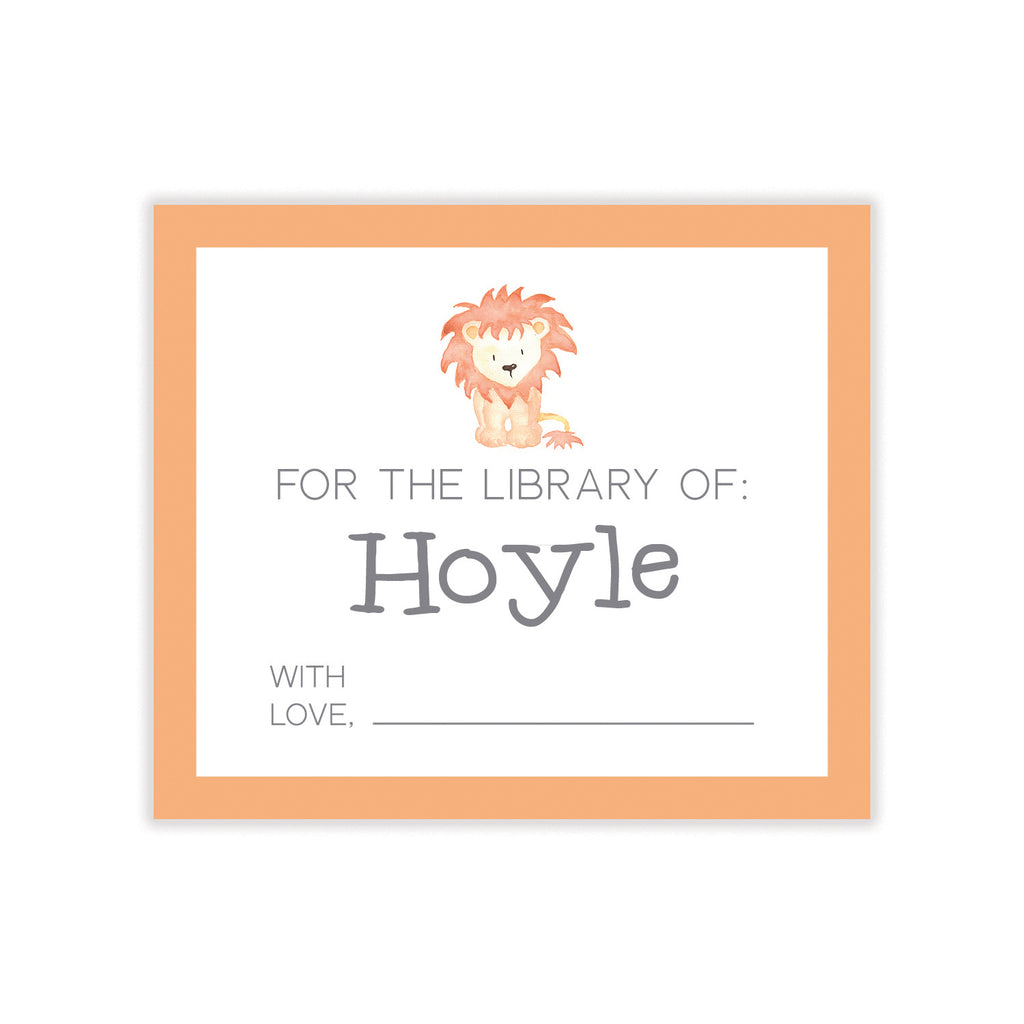 Lion Bookplate Sticker