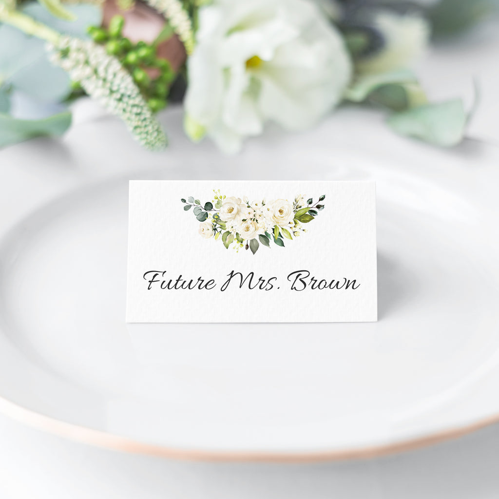 Gold Floral Place Cards