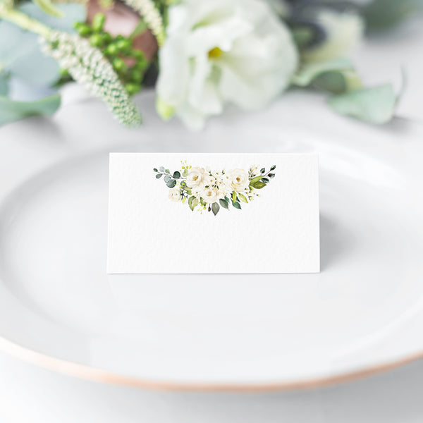 Gold Floral Place Cards
