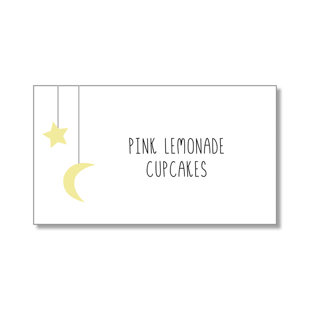 Stars & Moon Food Tags and Place Cards