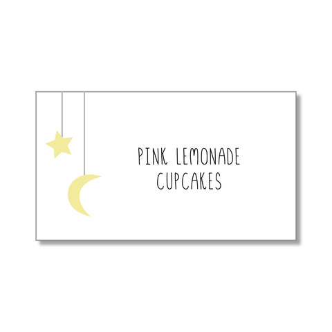 Stars & Moon Food Tags and Place Cards