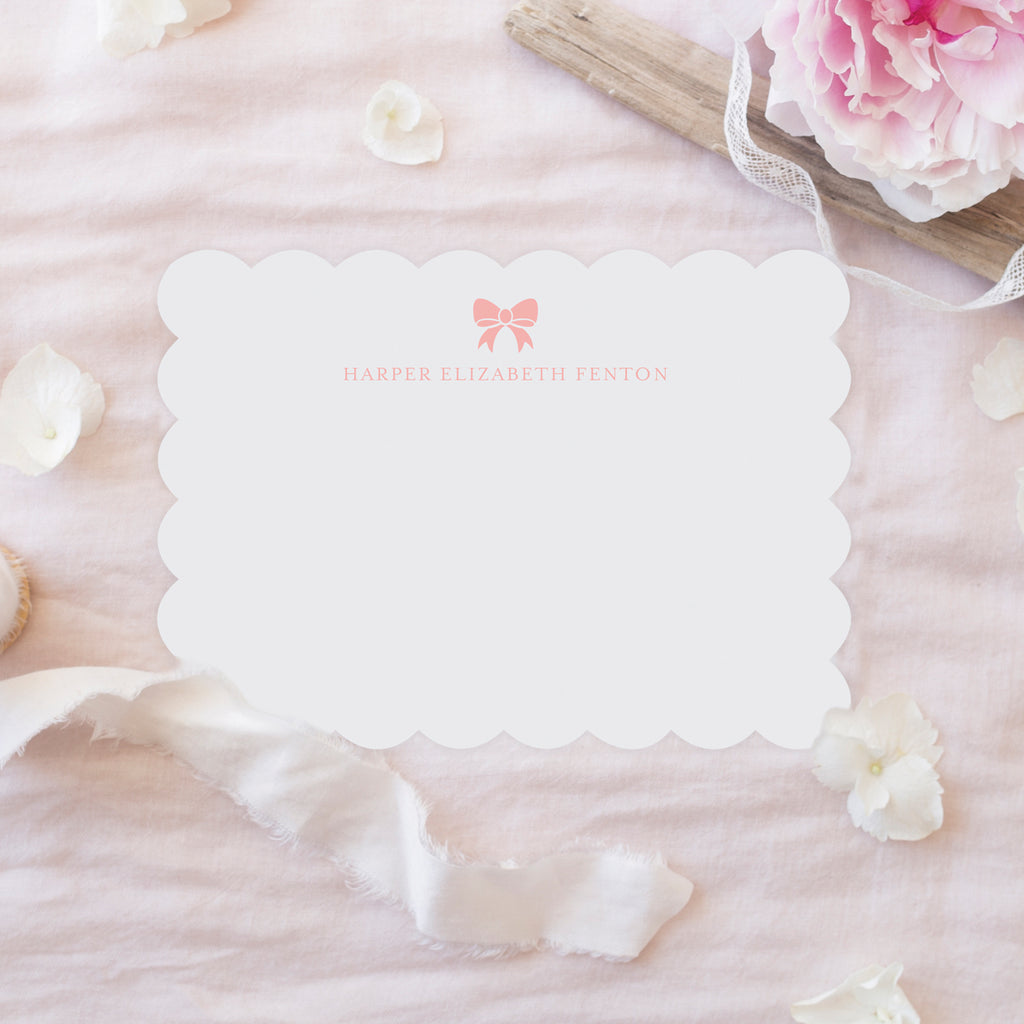Baby Girl Bow Stationery
