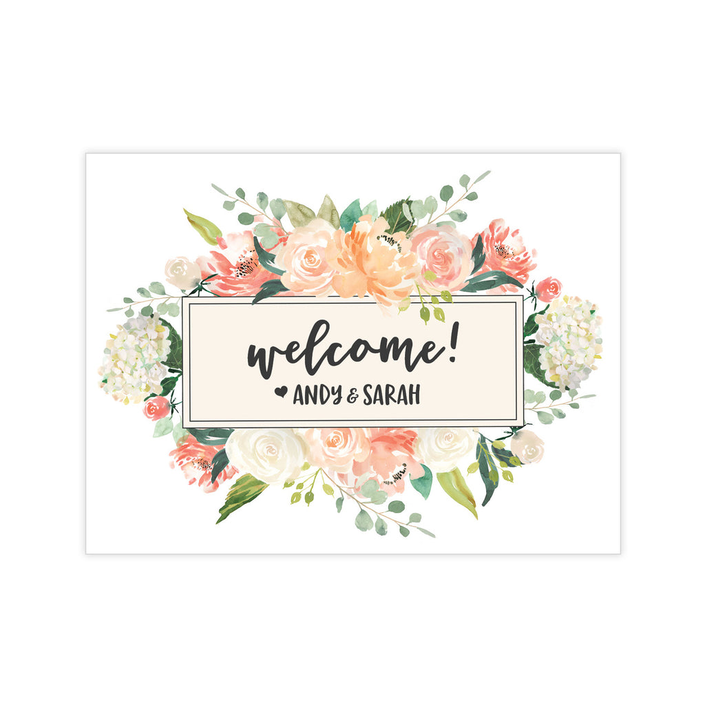 Floral Welcome Stickers – Brown Paper Crafts