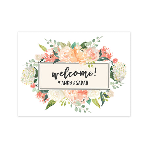 Floral Welcome Stickers