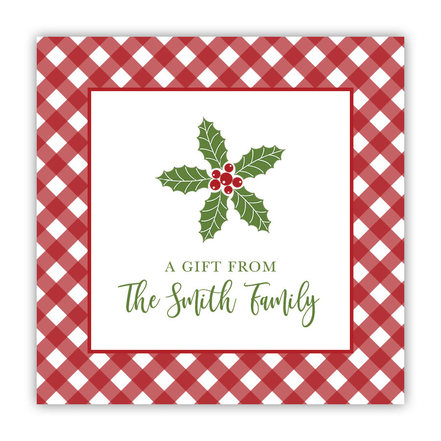 Holly & Gingham Stickers