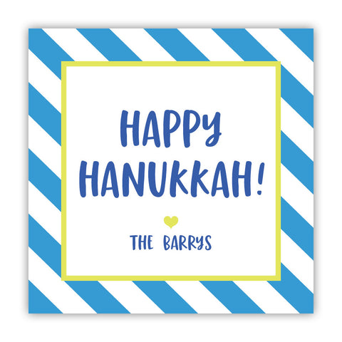 Hanukkah Stripe Stickers